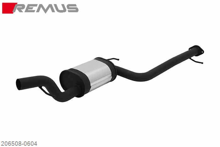 206508 0604, Ford Focus II Facelift Hatchback, type DA3, Year 2008- , 2.0l TDCI 81 kW (EXDA), 2.0l TDCI 100 kW (G6DD/G6DB/G6DG), Remus Connection tube left with 2 tail pipes round 76 mm