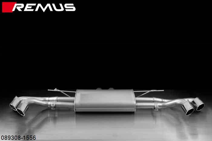 089308 1556, BMW X6 E71 xDrive, Year 2008- , xDrive 50i 4.4l 300 kW (N63B44A), Year 2008-, Remus Sport exhaust L/R, with 4 tail pipes round 84 mm angled, without homologation