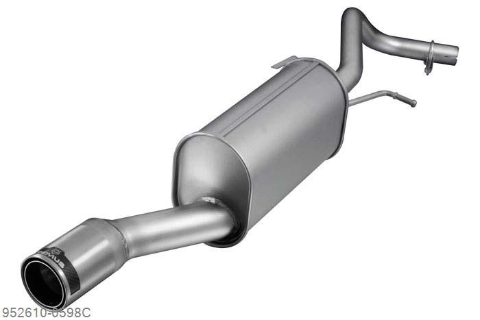 952610 0598C, VW Polo 5, type 6R, Year 2010- , 1.2l 44 kW (CGPB), 1.2l 51 kW (CGPA), 1.4l 63 kW (CGGB), Remus Sport exhaust with 1 tail pipe round 98 mm Street Race