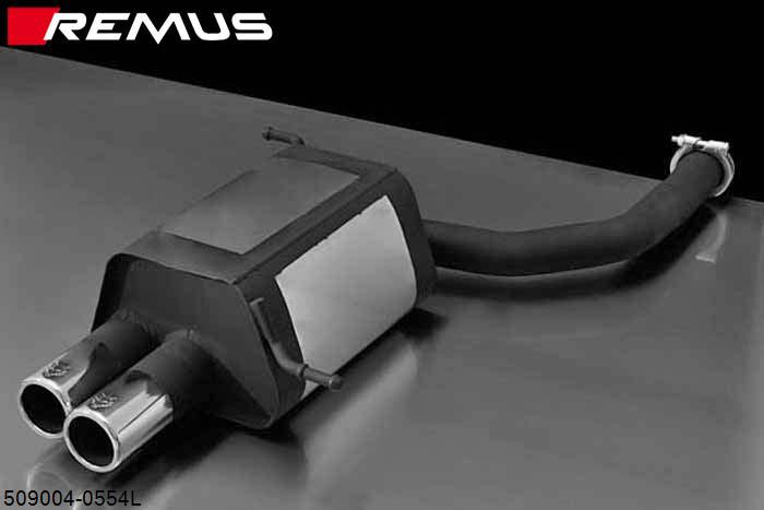 509004 0554L, Mercedes SLK R171, SLK280 3.0l 170 kW, Year 2004- , SLK350 3.5l Year 200 kW, Year 2004-, Remus Sport exhaust left with 2 tail pipes round 70 mm