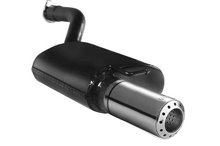 Ulter Sport, Einddemper, Staal, Enkel Rond 100mm, Ford, FOCUS I, 1.4i 55kW, 1.6i 74kW, 1.8i 85kW, 2.0i 96kW, 98-2005  SEDAN, Past op originele middendemper/katalysator