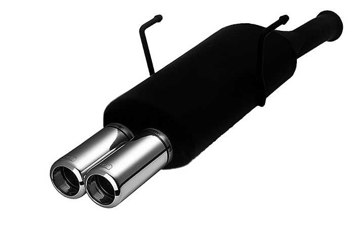 Ulter Sport, Einddemper, Staal, Dubbel Rond 80mm, Citroen, SAXO, 1.0 37kW, 1.1 44kW, 1.4 55kW, 1.5D 40kW, 96-02/00, Past op originele middendemper/katalysator