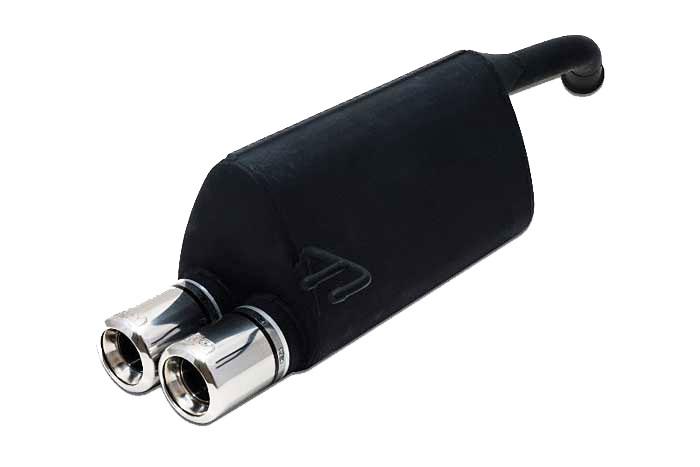 Ulter Sport, Einddemper, Staal, Dubbel Rond 80mm, Kia, PICANTO, 1.0 45kW, 1.1 48kW, 04-, Past op originele middendemper/katalysator