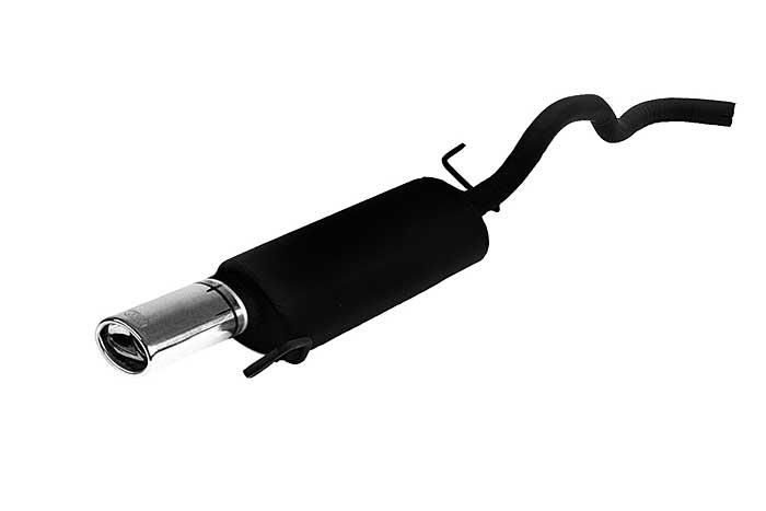 Ulter Sport, Einddemper, Staal, Enkel Ovaal 120x80mm, VW, POLO  6N, 1.0 33kW, 1.3 40kW, 1.4 44kW, 1.6 55kW, 95 - 01, Past op originele middendemper/katalysator