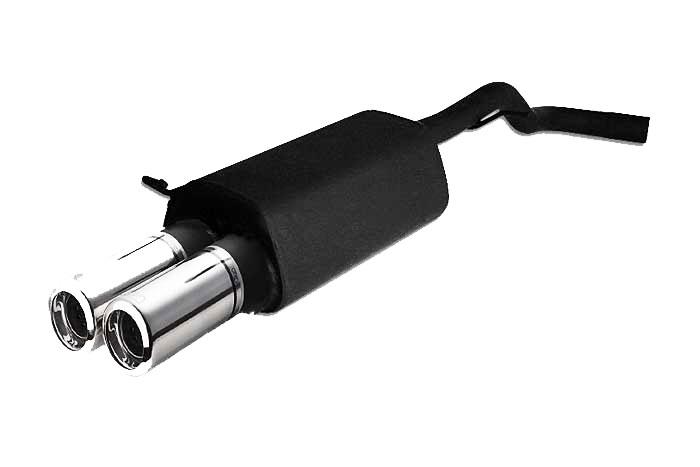 Ulter Sport, Einddemper, Staal, Dubbel Rond 80mm, VW, GOLF IV, 1.8T 110kW, 1.9 SDi 50kW, 10/97-06/04, Past op originele middendemper/katalysator