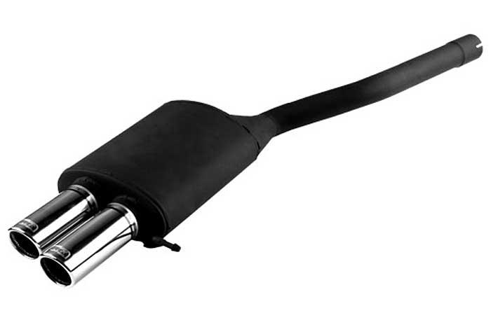 Ulter Sport, Einddemper, Staal, Dubbel Rond 70mm, VW, JETTA III, 1.6 75kW, 1.6FSI 85kW, 2.0FSI 110kW, 1.9TDi 77kW, 2.0TDi 103kW, 2005-, Past op originele middendemper/katalysator