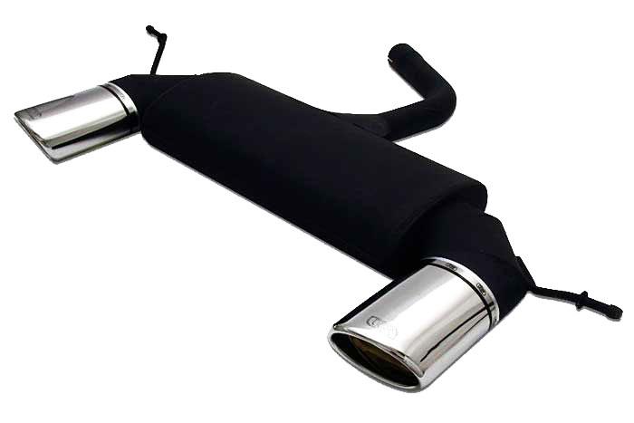 Ulter Sport, Einddemper L+R, Staal, Enkel Ovaal 120x80mm, VW, GOLF V, 1.4 55kW, 1.4 FSi 66kW, 1.6 75kW, 1.6 FSi 85kW, 2.0 FSi 110kW, 2.0 Sdi 55kW, 1.9 TDi 66/77kW, 2.0 TDi 100/103kW, 2003-, Past op originele middendemper/katalysator