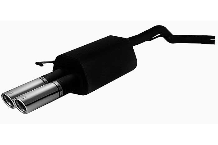 Ulter Sport, Einddemper, Staal, Dubbel Rond 70mm, Seat, LEON, 1.4 16V 55kW, 1.6 16V 74kW, 1.8 20V 92kW, 1.8T 132kW, 1.9 Tdi 66/81/110kW, 99- 05, Past op originele middendemper/katalysator