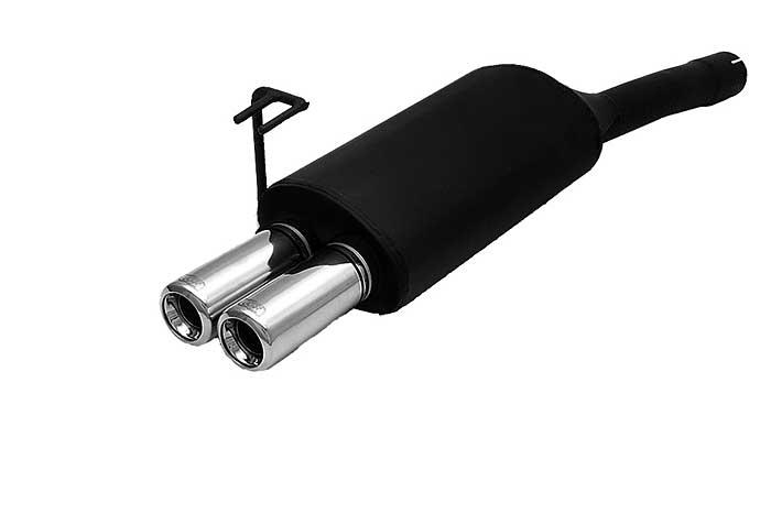 Ulter Sport, Einddemper, Staal, Dubbel Rond 80mm, Fiat, BRAVO, 1.4 12V 55/59kW, 1.6 16V 66/76kW, 97-01, Past op originele middendemper/katalysator