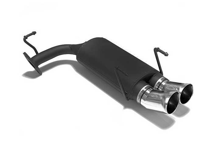 Ulter Sport, Einddemper, Staal, Dubbel Rond 80mm DTM, Toyota, COROLLA, 1.3 16V 55/65kW, 1.6 16V 84kW, 05/92-04/97, HATCHBACK, Past op originele middendemper/katalysator