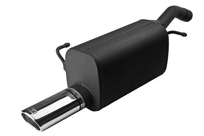 Ulter Sport, Einddemper, Staal, Enkel Ovaal 95x65mm, VW, LUPO, 1.4i 16V 55kW, 10/98-, Past op originele middendemper/katalysator
