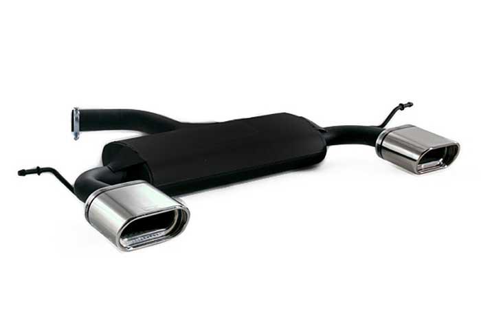 Ulter Sport, Einddemper L+R, Staal, Enkel plat ovaal 145x75mm, VW, GOLF V, 1.4 55kW, 1.4 FSi 66kW, 1.6 75kW, 1.6 FSi 85kW, 2.0 FSi 110kW, 2.0 Sdi 55kW, 1.9 TDi 66/77kW, 2.0 TDi 100/103kW, 2003-, Past op originele middendemper/katalysator