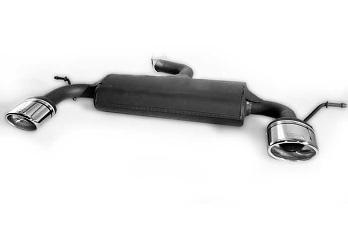 Ulter Sport, Einddemper L+R, Staal, Enkel Ovaal 120x80mm, VW, VW SCIROCCO III, 1.4 TSI 90/118kW, 2.0TDi 103kW, 2008-, Past op originele middendemper/katalysator