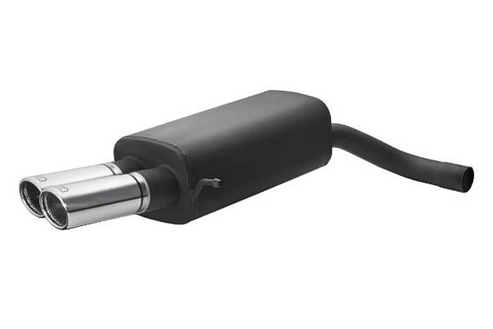 Ulter Sport, Einddemper, Staal, Dubbel Rond 70mm, Skoda, SUPERB II, 1.4 TSI 92kW, 1.8 TSI 118kW, 1.9 TDI 77kW, 2.0 TDI 103/125kW, Past op originele middendemper/katalysator