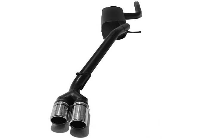 Ulter Sport, Einddemper, Staal, Dubbel Rond 70mm, Ford, FOCUS II, 1.4 16V 59kW, 1.6 16V 74/85kW, 1.8 16V 92kW, 2.0 16V 107kW, 1.8 TDCi 85 kW, 2005-, HATCHBACK, Past op originele middendemper/katalysator