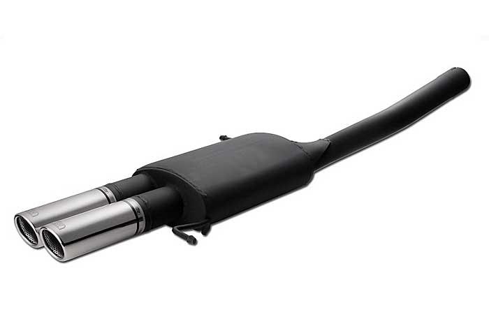 Ulter Sport, Einddemper, Staal, Dubbel Rond 70mm, VW, PASSAT typ 3C, 1.6 75kW, 1.6 FSI 85kW, 1.8 118kW, 2.0 FSI 110kW, 1.9 TDI 77/103kW, 2.0 TDI 103/125kW, SEDAN. VARIANT, Past op originele middendemper/katalysator