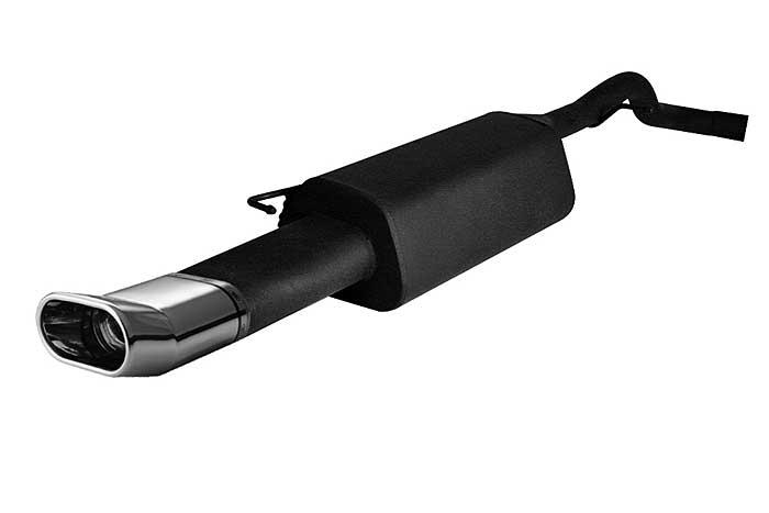 Ulter Sport, Einddemper, Staal, Enkel plat ovaal 145x75mmDTM, Skoda, OCTAVIA, 1.4 44/55kW, 1.6 55/74kW, 1.8 92kW, 2.0 85kW,, 10/96-05, HATCHBACK. COMBI, Past op originele middendemper/katalysator