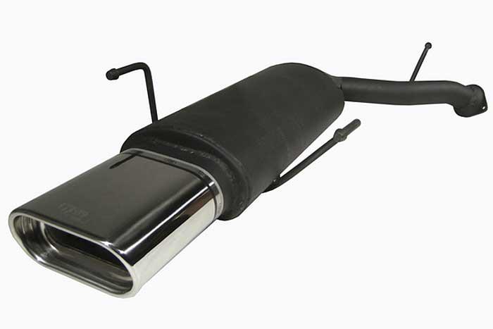 Ulter Sport, Einddemper, Staal, Enkel plat ovaal 145x75mm, Opel, VECTRA-B, 1.6 16V 74kW, 1.8 16V 85kW, 2.0 16V 100kW, 09/95-09/99, COMBI, Past op originele middendemper/katalysator