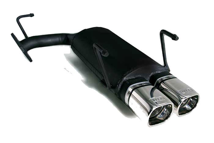 Ulter Sport, Einddemper, Staal, Dubbel Rechthoek 80x65mm, Toyota, COROLLA, 1.3 16V 55/65kW, 1.6 16V 84kW, 05/92-04/97, HATCHBACK, Past op originele middendemper/katalysator