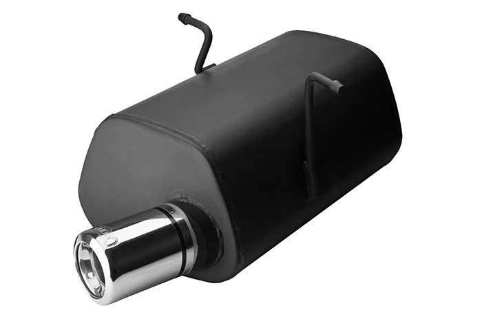 Ulter Sport, Einddemper, Staal, -Enkel Rond 80mm, Mini, ONE. COOPER, 1.4 70kW, 1.6 66/85/88kW, 00-, Past op originele middendemper/katalysator