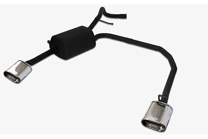 Ulter Sport, Einddemper L+R, Staal, Enkel plat ovaal 145x75mm, Skoda, FABIA I, 1.2 40/47kW, 1.4 44/50kW, 1.4 16V 55/74kW, 1.4 TDI 55kW, 1.9 SDI  47kW, 1.9 TDI 74/96kW, SEDAN. COMBI, Past op originele middendemper/katalysator