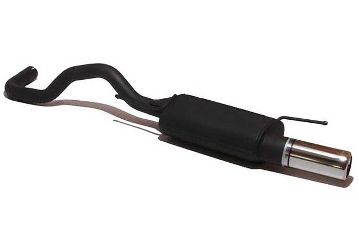 Ulter Sport, Einddemper, Staal, Enkel Rond 80mm, Seat, IBIZA, 1.9D 47kW, 06/96-99  TRANSVERSE HOOKS, Past op originele middendemper/katalysator