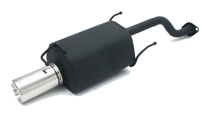 Ulter Sport, Einddemper, Staal, Enkel Rond 100mm, Honda, CIVIC VI, 1.4 16V 55/66kW, 1.5 VTEC-E 16V 66/85kW, 1.6 16V 83/93kW, 95-01   HATCHBACK   5-Doors, Past op originele middendemper/katalysator