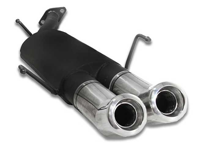 Ulter Sport, Einddemper, Staal, Dubbel Rond 80mm DTM, Opel, ASTRA-G, 1.4 16V 66kW, 1.6 16V 74kW, 1.8 8V 55/62kW, 1.8 16V 85/92kW, 2.0 16V 100kW, 98- 03   COMBI, Past op originele middendemper/katalysator