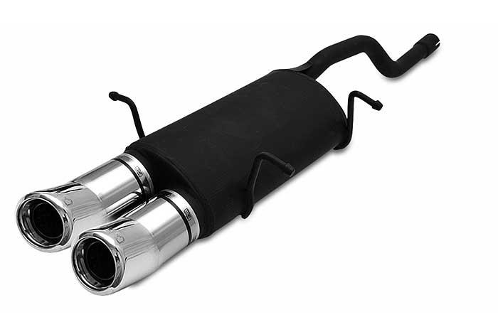 Ulter Sport, Einddemper, Staal, Dubbel Rond 80mm DTM, Suzuki, SWIFT, 1.0 37/39/41kW, 1.3 47//50/52/54kW, 89-05   HATCHBACK, Past op originele middendemper/katalysator