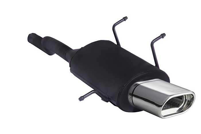 Ulter Sport, Einddemper, Staal, Enkel plat ovaal 145x75mm, Suzuki, SWIFT, 1.0 37/39/41kW, 1.3 47//50/52/54kW, 89-05   HATCHBACK, Past op originele middendemper/katalysator