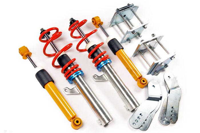 60 VW 22/55, V-Maxx Schroefset hoogte instelbaar, VW Caddy Maxi/Life Max. FRONT AXLE load <-- 1105Kg. excl.4-Motion/XENON (Strut diameter 55mm) incl. REAR Leaf-Spring Adjuster (NO GOCA), 2KA, Bouwj. 04 -, ALWAYS use special stabilizer connection bolts, Tuv gekeurd verstelbereik vooras 50-90mm, Tuv gekeurd verstelbereik achteras 50-80mm