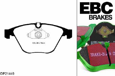 DP21449, BMW 5 Series xDrive (E60), 525 d (3.0 TD) 2008-2010, EBC Greenstuff remblokken set vooras, Voor modellen met ATE remklauwen aan de vooras, Voor modellen met een remschijf diameter 324mm