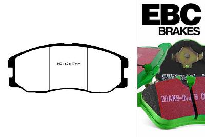 DP61975, Chevrolet Captiva, 2.0 TD 2007-2011, EBC Greenstuff remblokken set vooras, Voor modellen met een remschijf diameter 296mm