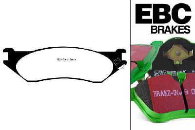 DP61638, Dodge Durango, 5.9 2003-, EBC Greenstuff remblokken set vooras, Voor modellen met een remschijf diameter 336mm