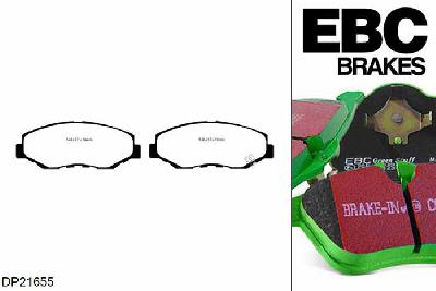 DP21655, Honda CR-V, 2.2 TD 2005-2007, EBC Greenstuff remblokken set vooras, Voor modellen met een remschijf diameter 300mm