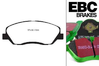 DP61783, Hyundai Santa Fe, 2.0 TD 2012-, EBC Greenstuff remblokken set vooras, Voor modellen met een remschijf diameter 321mm