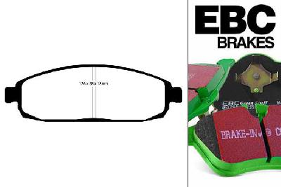 DP61732, Jeep Commander, 5.7 2006-2010, EBC Greenstuff remblokken set vooras, Voor modellen met een remschijf diameter 327mm