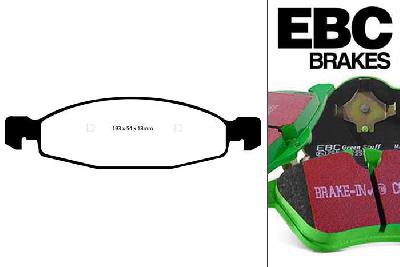DP61312, Jeep Grand Cherokee, 3.1 TD 1999-2005, EBC Greenstuff remblokken set vooras, Voor modellen met ATE remklauwen aan de vooras, Voor modellen met een remschijf diameter 305mm