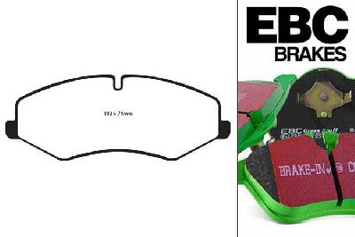 DP62060, Landrover Range Rover (L322), 3.6 TD 2009-2010, EBC Greenstuff remblokken set vooras, Voor modellen met TRW remklauwen aan de vooras, Voor modellen met een remschijf diameter 360mm