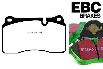 DP61922, Landrover Range Rover Sport (L320), 4.4 2005-2006, EBC Greenstuff remblokken set vooras, Voor modellen met Brembo remklauwen aan de vooras, Voor modellen met een remschijf diameter 360mm