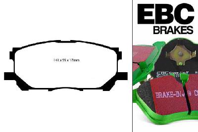 DP61681, Lexus RX400h, 3.3 hybrid 2005-2009, EBC Greenstuff remblokken set vooras, Voor modellen met een remschijf diameter 319mm