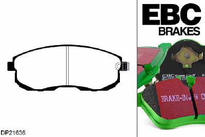 DP21636, Nissan Juke, 1.6 117 PK 2010-, EBC Greenstuff remblokken set vooras, Voor modellen met een remschijf diameter 280mm