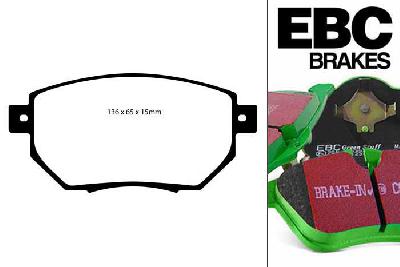 DP61659, Nissan Murano, 3.5 (Z50) 2004-2006, EBC Greenstuff remblokken set vooras, Voor modellen met een remschijf diameter 320mm