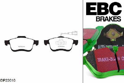 DP22010, Opel Combo Tour, 1.6 TD 90 PK 2012-, EBC Greenstuff remblokken set vooras, Voor modellen met ATE remklauwen aan de vooras, Voor modellen met een remschijf diameter 305mm