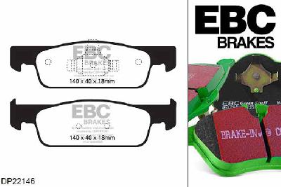 DP22146, Smart Forfour, 0.9 Turbo 90 PK 2014-, EBC Greenstuff remblokken set vooras, Voor modellen met ATE remklauwen aan de vooras, Voor modellen met een remschijf diameter 258mm