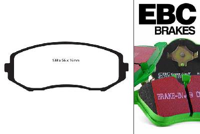 DP61818, Suzuki Grand Vitara, 2.0 (TD54) 2006-, EBC Greenstuff remblokken set vooras, Voor modellen met een remschijf diameter 295mm