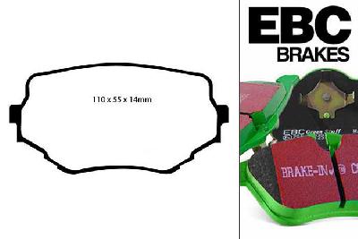 DP61099, Suzuki Grand Vitara, 2.7 (TX92) 2001-2006, EBC Greenstuff remblokken set vooras, Voor modellen met Sumitomo remklauwen aan de vooras, Voor modellen met een remschijf diameter 310mm