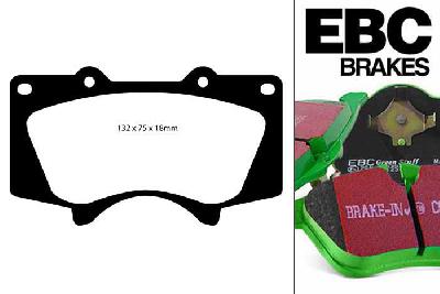 DP61657, Toyota Landcruiser, 3.0 TD (KDJ120) 2003-2009, EBC Greenstuff remblokken set vooras, Voor modellen met een remschijf diameter 337mm