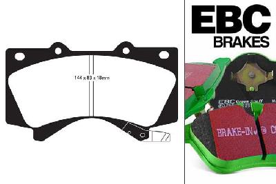 DP61815, Toyota Landcruiser, 4.6 (URJ202) 2012-2015, EBC Greenstuff remblokken set vooras, Voor modellen met een remschijf diameter 340mm