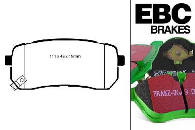 DP61814, Hyundai iX55, 3.8 2008-2009, EBC Greenstuff remblokken set achteras, Voor modellen met remschijf diameter van 324mm aan de achteras
